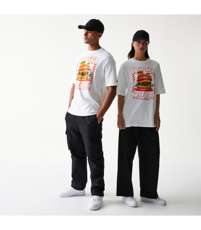 Polera New Era Food Graphic Blanco