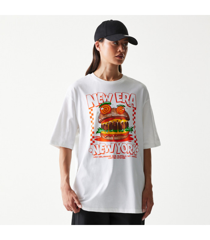 Polera New Era Food Graphic Blanco
