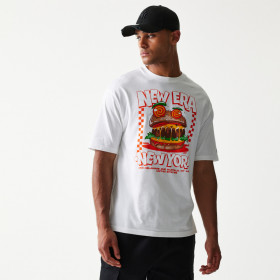 Polera New Era Food Graphic Blanco