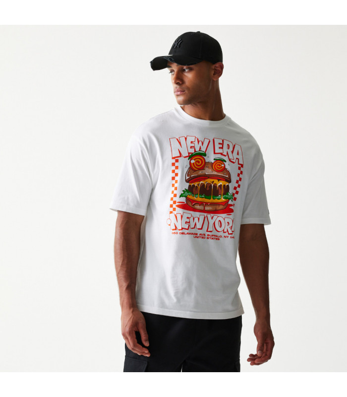 Polera New Era Food Graphic Blanco