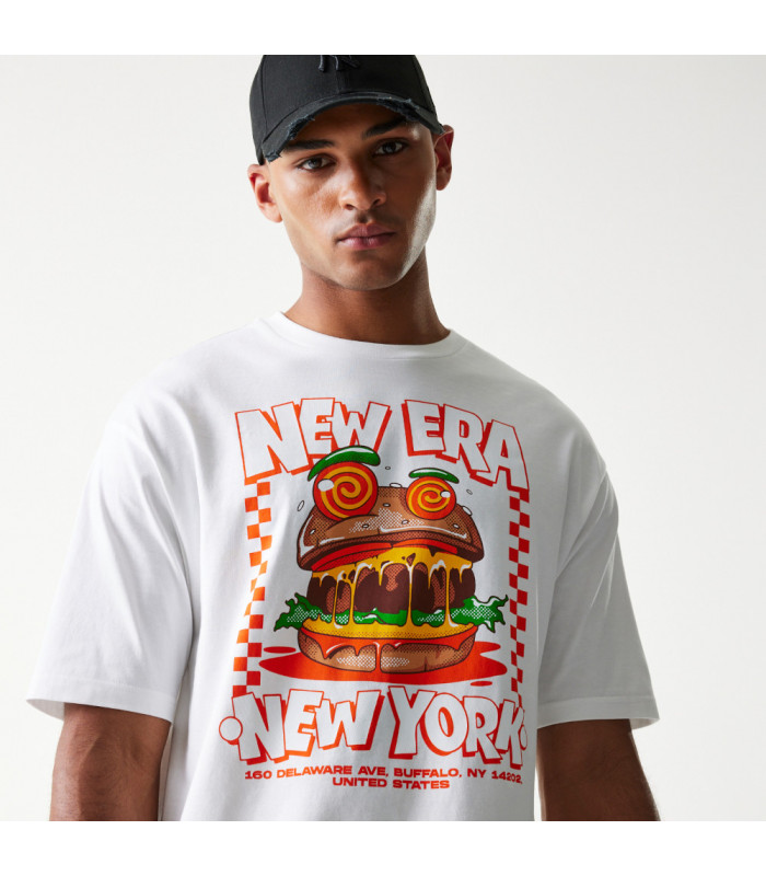 Polera New Era Food Graphic Blanco