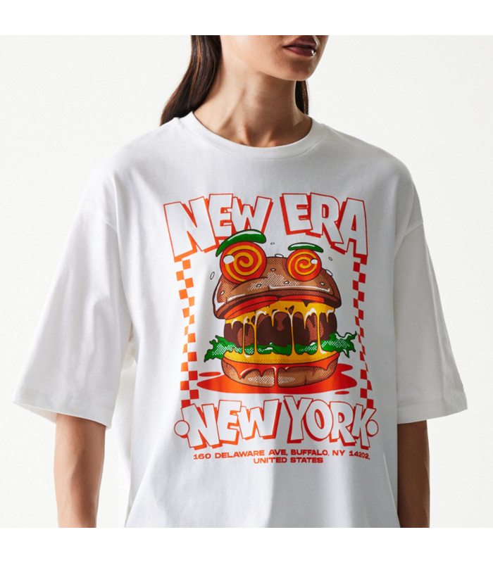 Polera New Era Food Graphic Blanco