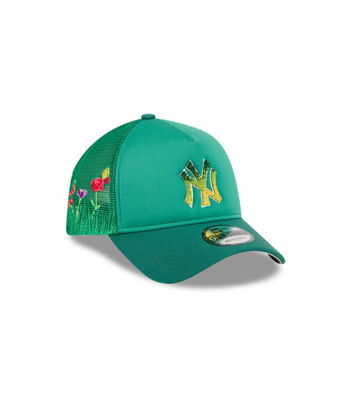 Gorra 9Forty AF MLB Ny Yankees Gradient Logo Floral Verde