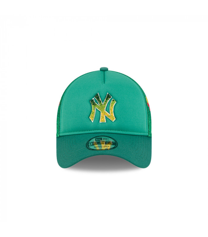 Gorra 9Forty AF MLB Ny Yankees Gradient Logo Floral Verde