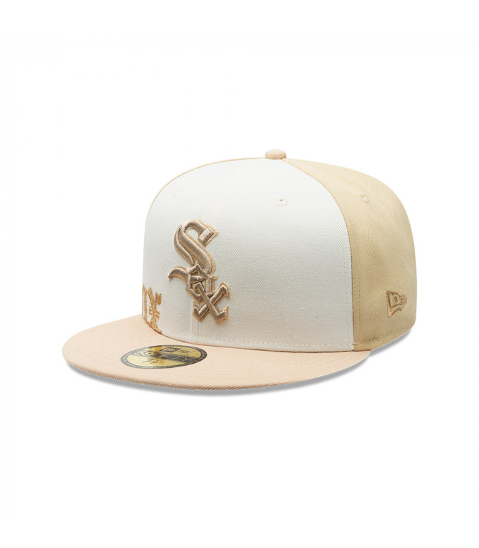 Gorra 59Fifty MLB Chicago White Sox Gothic Script Beige
