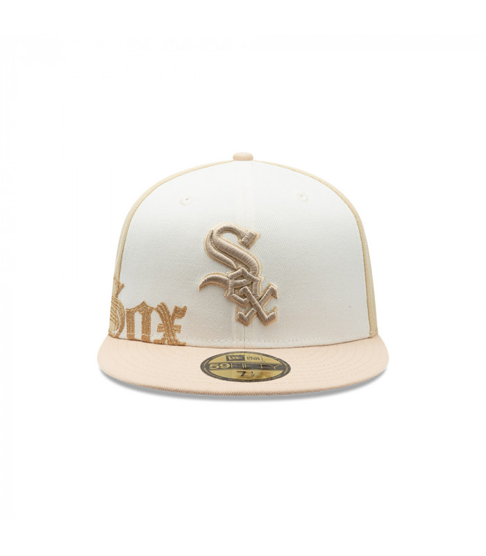 Gorra 59Fifty MLB Chicago White Sox Gothic Script Beige