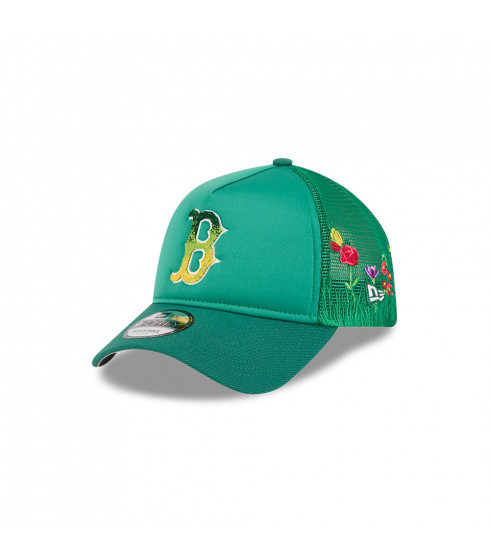 Gorra 9Forty AF MLB Bos Red Sox Gradient Logo Floral Verde