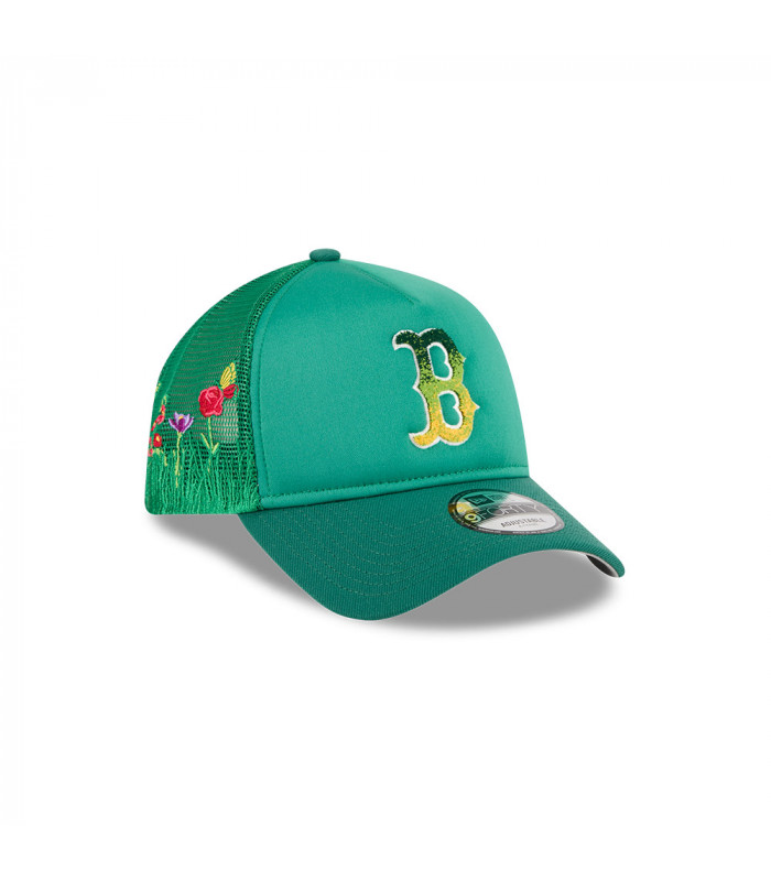 Gorra 9Forty AF MLB Bos Red Sox Gradient Logo Floral Verde