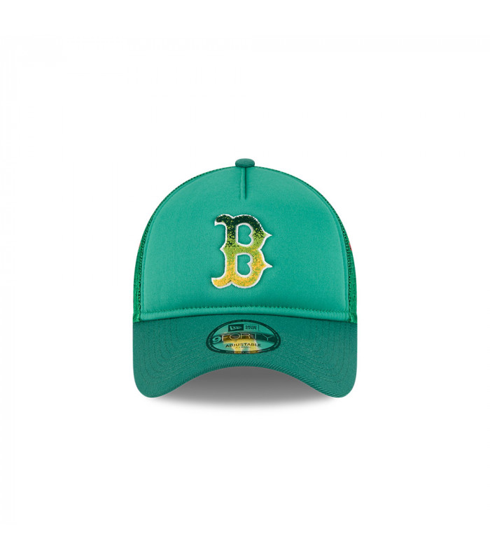 Gorra 9Forty AF MLB Bos Red Sox Gradient Logo Floral Verde