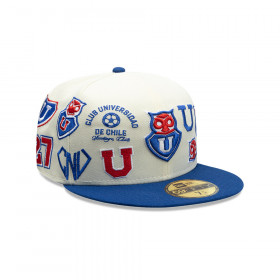 Gorra New Era 59Fifty Universidad De Chile Futbol Blanco