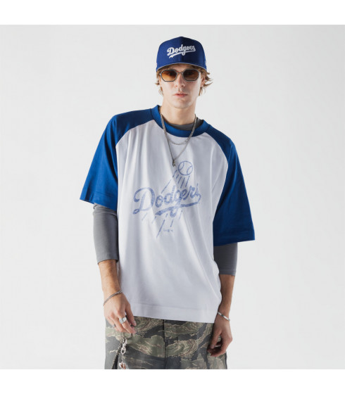 Polera MLB Los Angeles Dodgers Premium Baseball Blanco