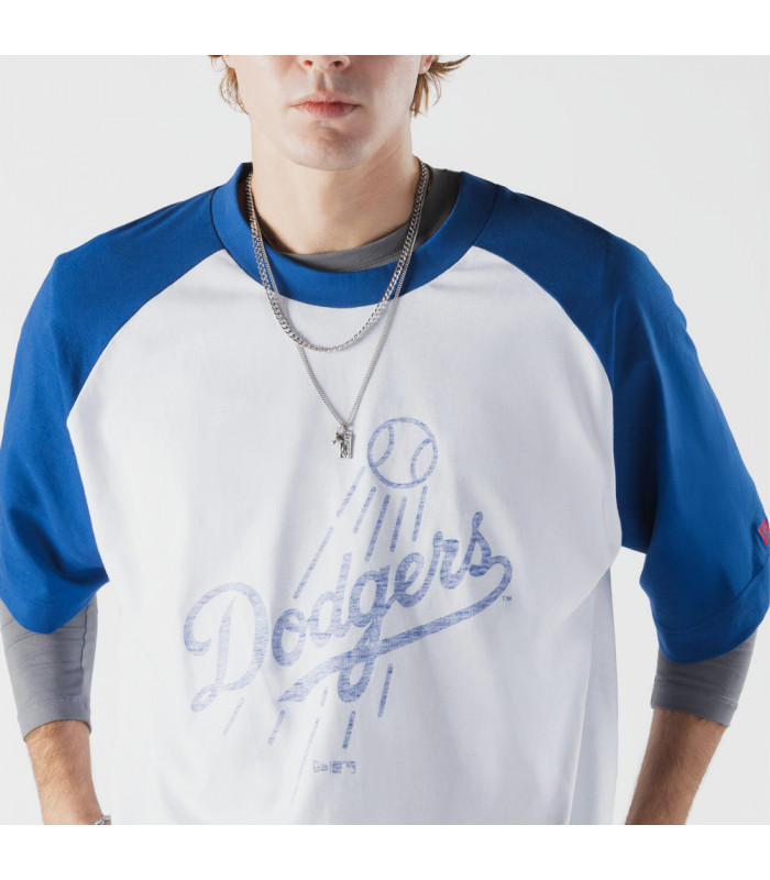 Polera MLB Los Angeles Dodgers Premium Baseball Blanco