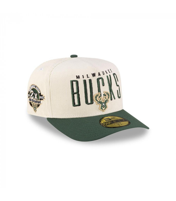 Gorra 59Fifty NBA Milwaukee Bucks NBA Past Verde