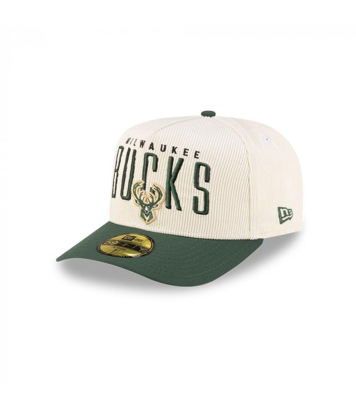 Gorra 59Fifty NBA Milwaukee Bucks NBA Past Verde