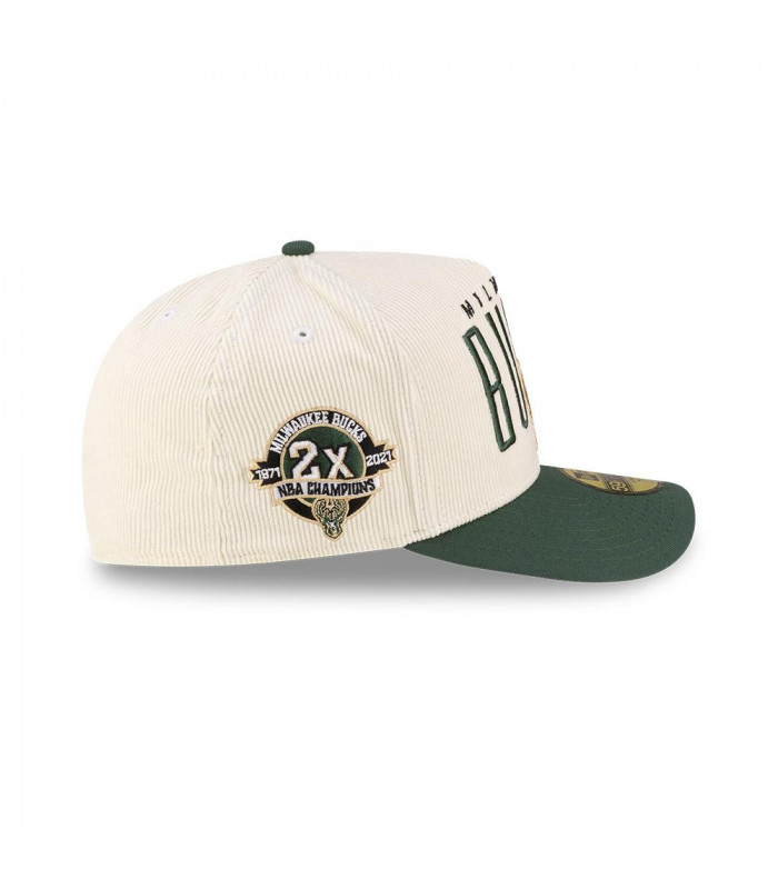 Gorra 59Fifty NBA Milwaukee Bucks NBA Past Verde