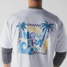 Polera T-Shirt Korea Beach Icon Blanco