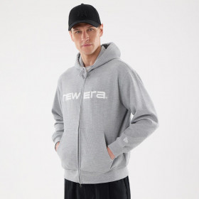 Poleron Front Zipper Korea Waffle Zip Gris