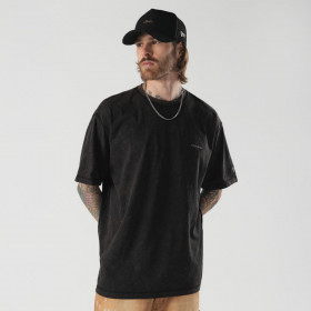 Polera T-Shirt Korea Vintage Graphic Negro
