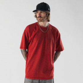 Polera T-Shirt Korea Vintage Graphic Rojo